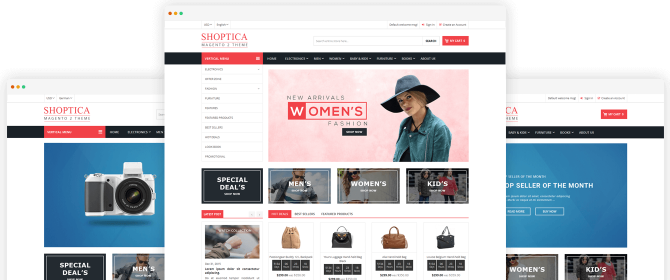 Shoptica Three Screens
